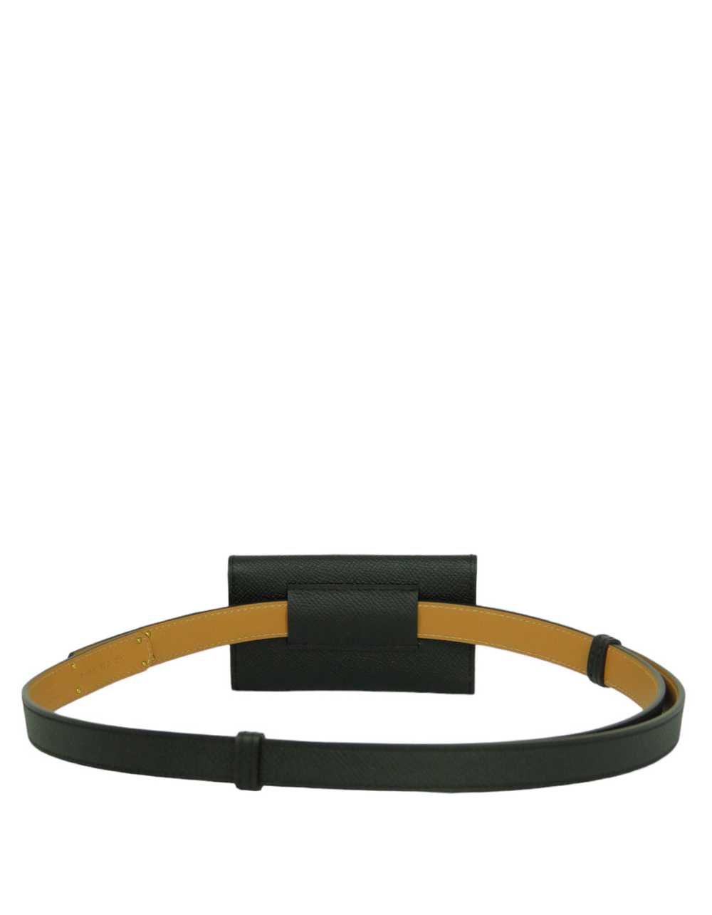 Hermes Black/Gold Epsom Leather Kelly Pocket Belt… - image 7