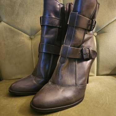Leather Buckle Boots - image 1