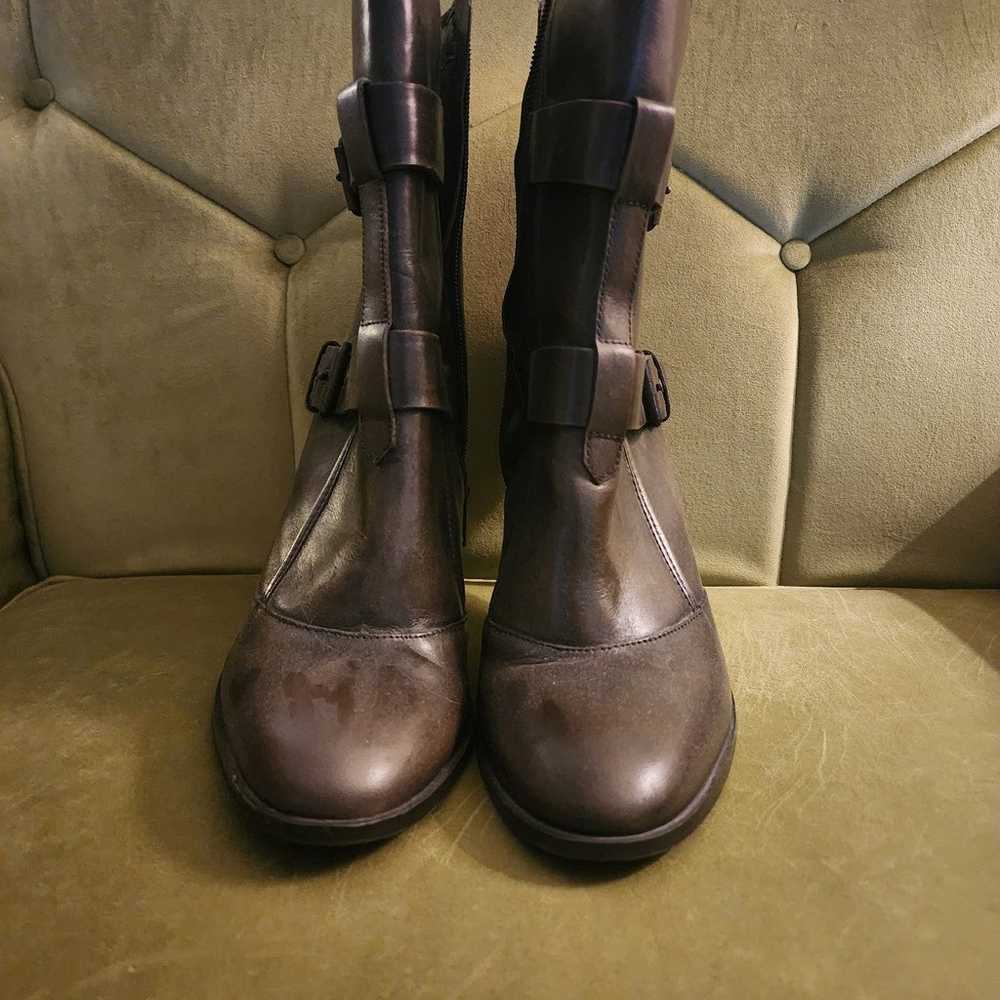 Leather Buckle Boots - image 3