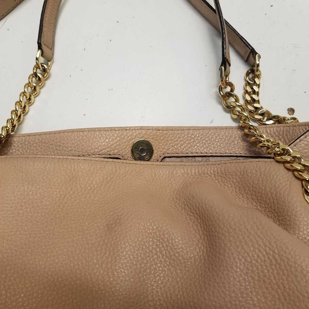 Michael Kors Pebbled Leather Shoulder Bag Beige - image 7