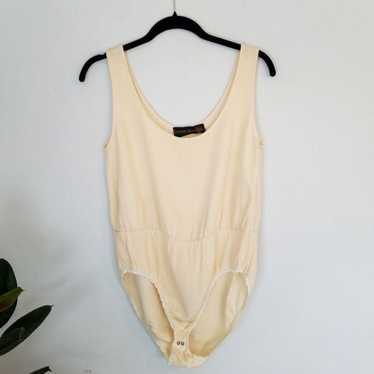 90s Vintage White Floral Satin Bodysuit [L] – The Diamond Hanger