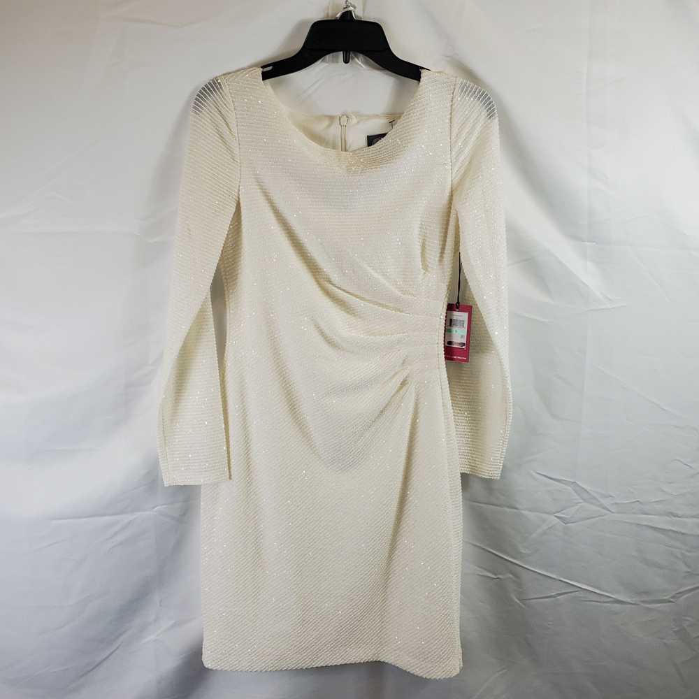 Vince Camuto Women Ivory Sequin Midi Dress Sz 8 N… - image 1