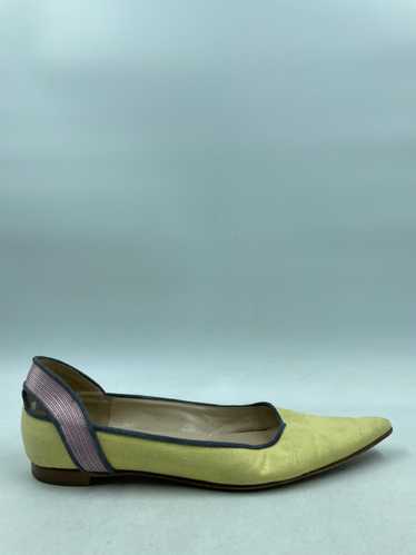 Authentic Manolo Blahnik Yellow Pointed Flats W 7.