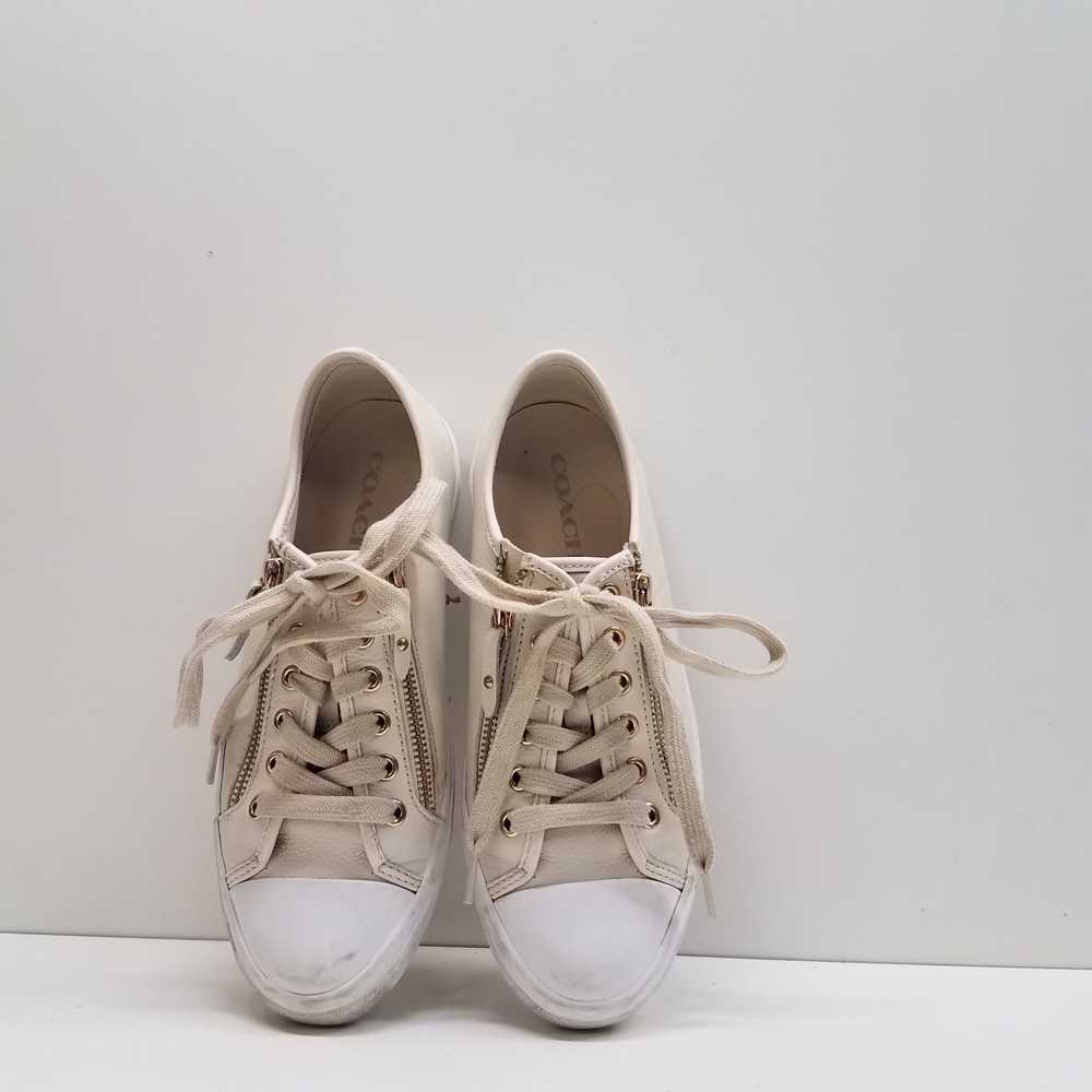 Coach Empire Zipper Ivory Leather Casual Shoes Wo… - image 6