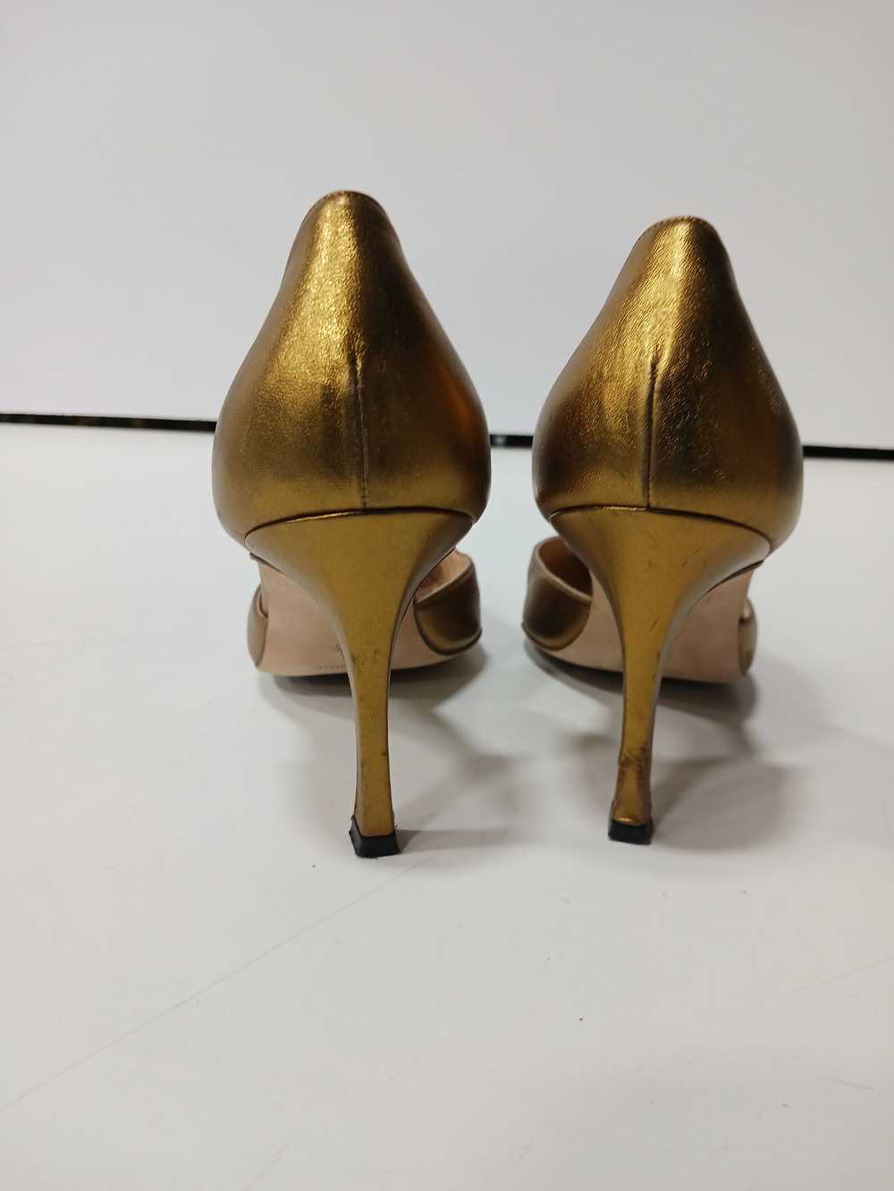 Women's Manolo Blahnik Gold d'Orsay Stiletto Heel… - image 5
