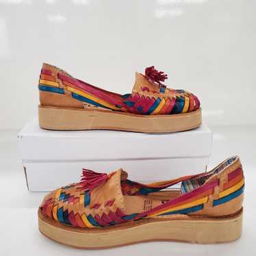 Xan Kla Huarache Sandals Women's Size 7-Rainbow T… - image 1