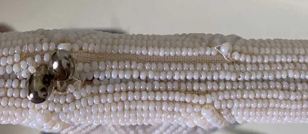 Vintage Le Regale White Beaded Clutch Purse - image 7