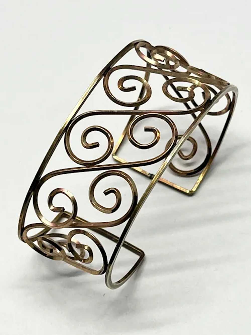 Vintage Gold Filled Cuff Bracelet - image 4