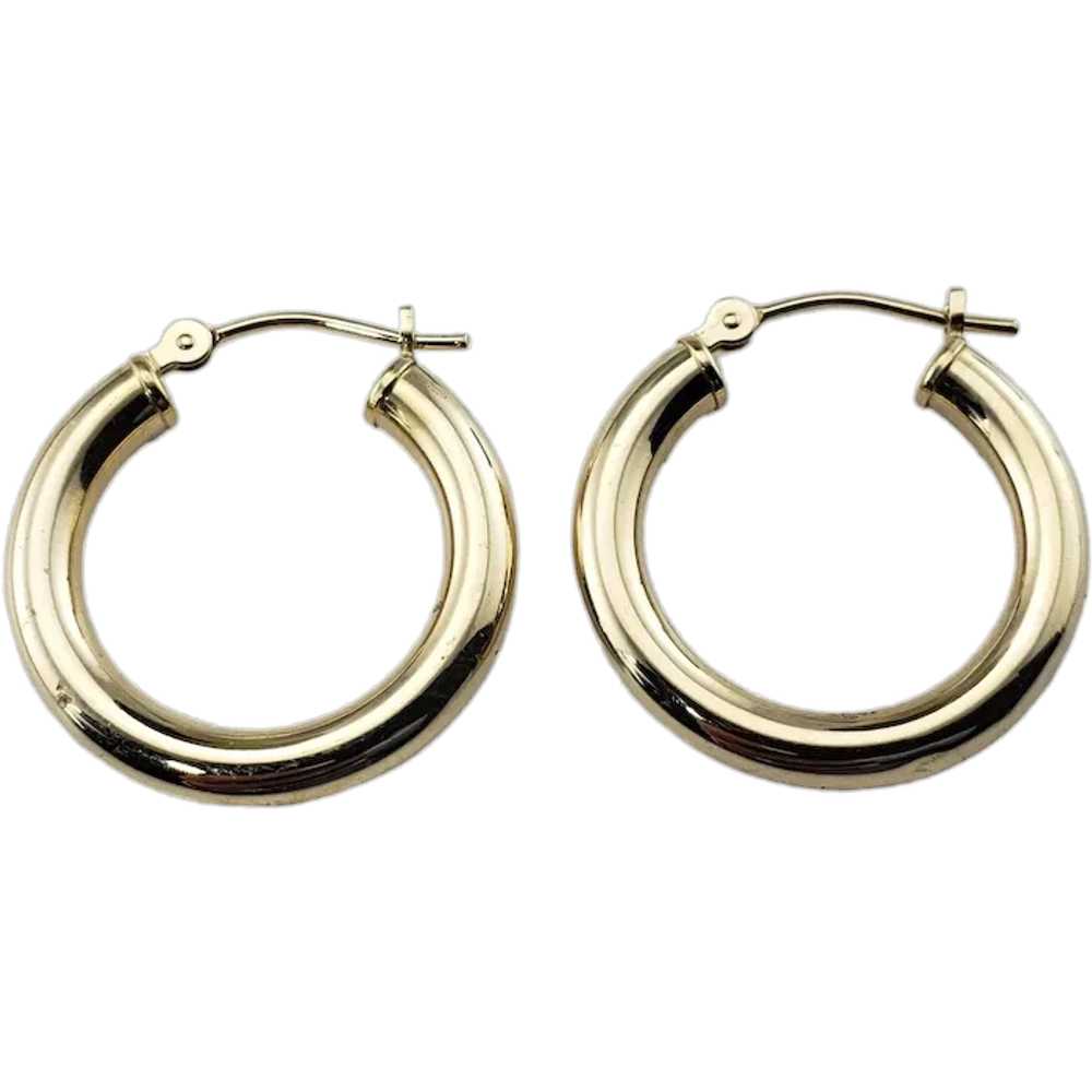 14 Karat Yellow Gold Hoop Earrings #16403 - image 1