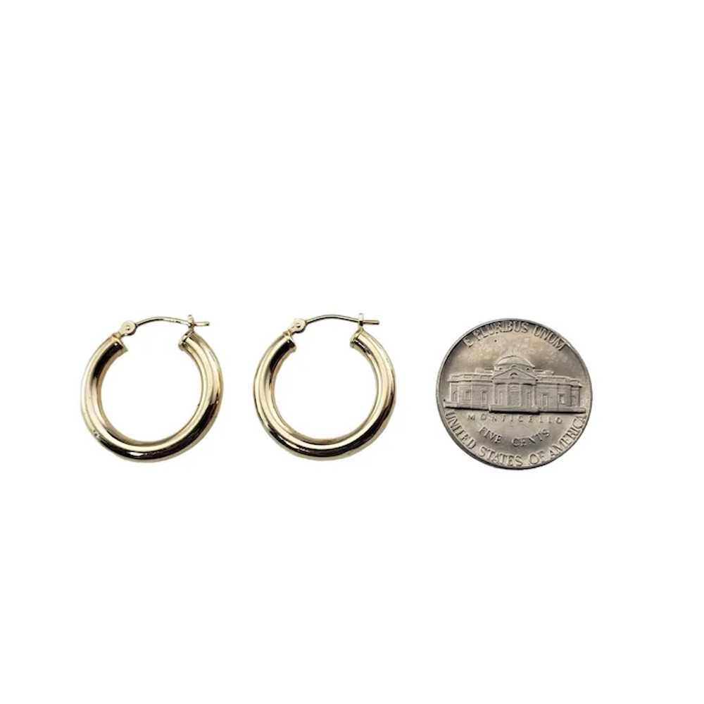 14 Karat Yellow Gold Hoop Earrings #16403 - image 7