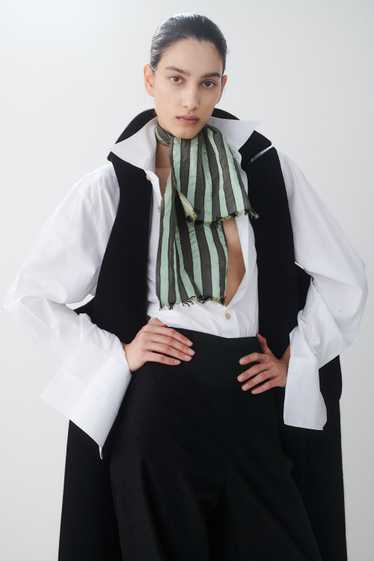 Antique Striped Silk Ascot - image 1