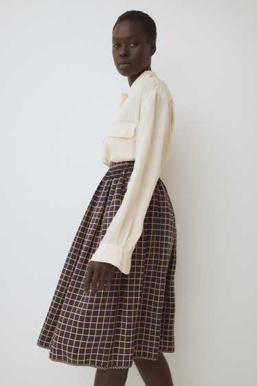 Beene Silk Grid Skirt