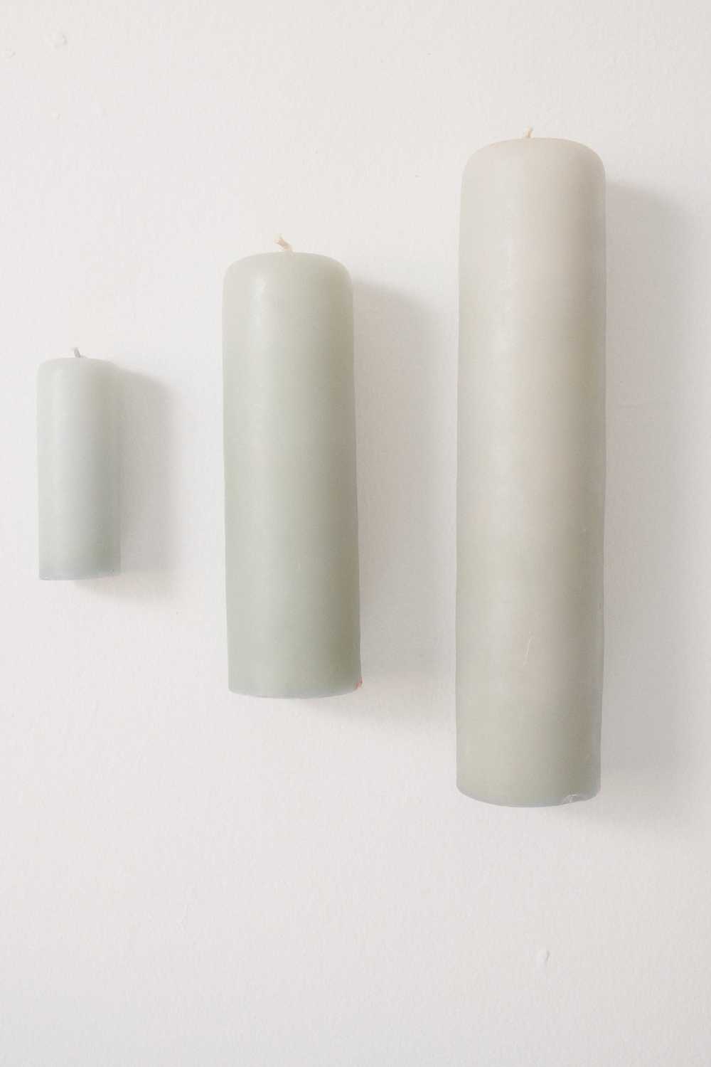 Celadon Beeswax Pillar Candle - image 4