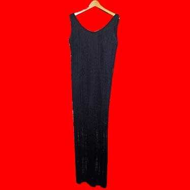 Black Flapper “Dress” with Multiple length Tassels - image 1