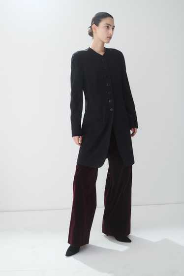 Donna Karan Black Wool Coat