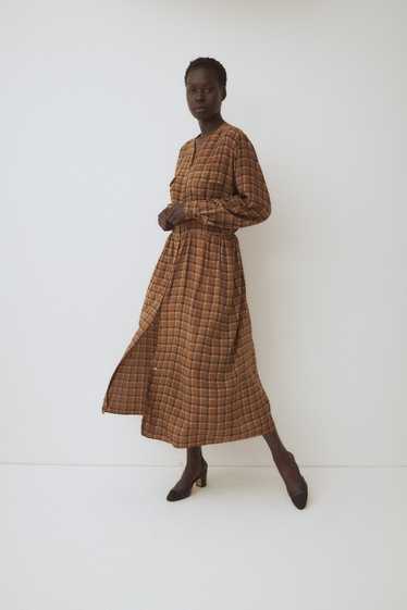 Early Calvin Klein Silk Plaid Dress