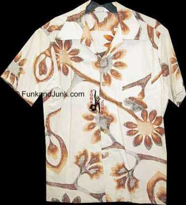 Vintage Sun Dek White with Brown reverse print Haw