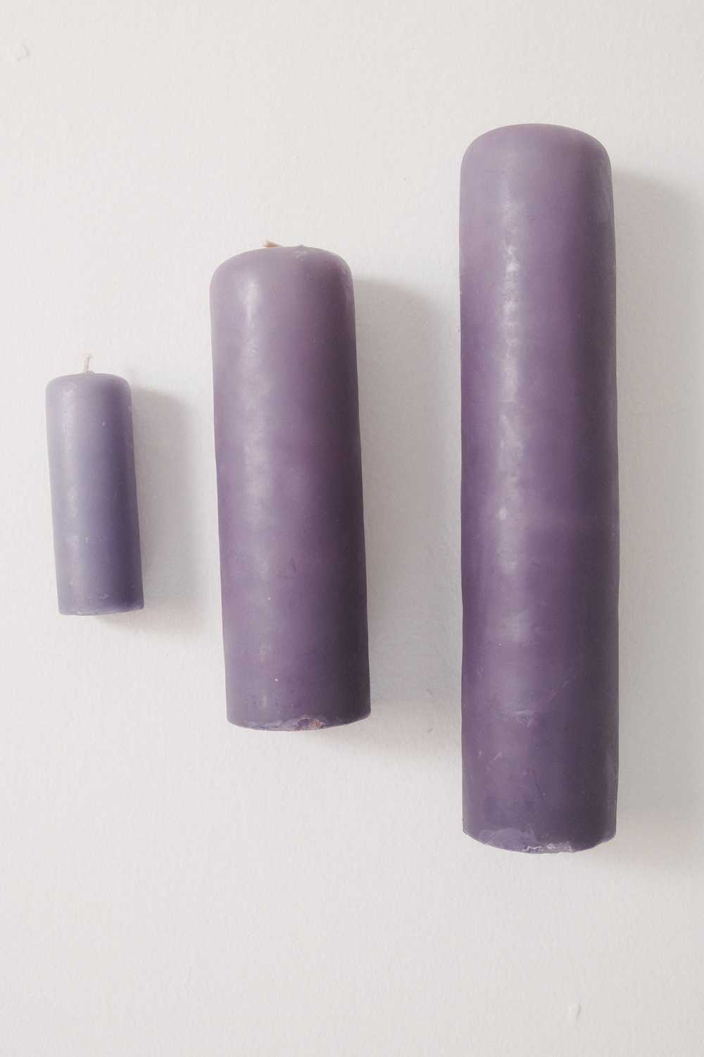 Purple Beeswax Pillar Candle - Gem