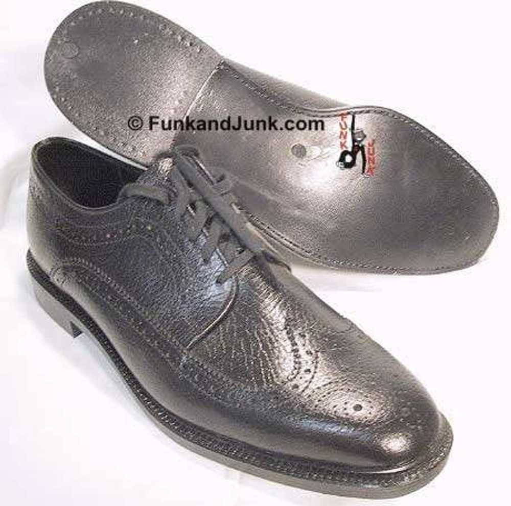 Sandy McGee 1970’s Black Heavy Wingtips Shoes - image 1