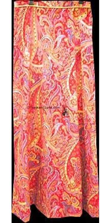 Agile Red with Indian Paisley Full Length Cotton S