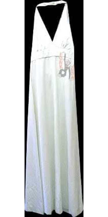 White with Slight Silk Sheen Look Classic Halter T