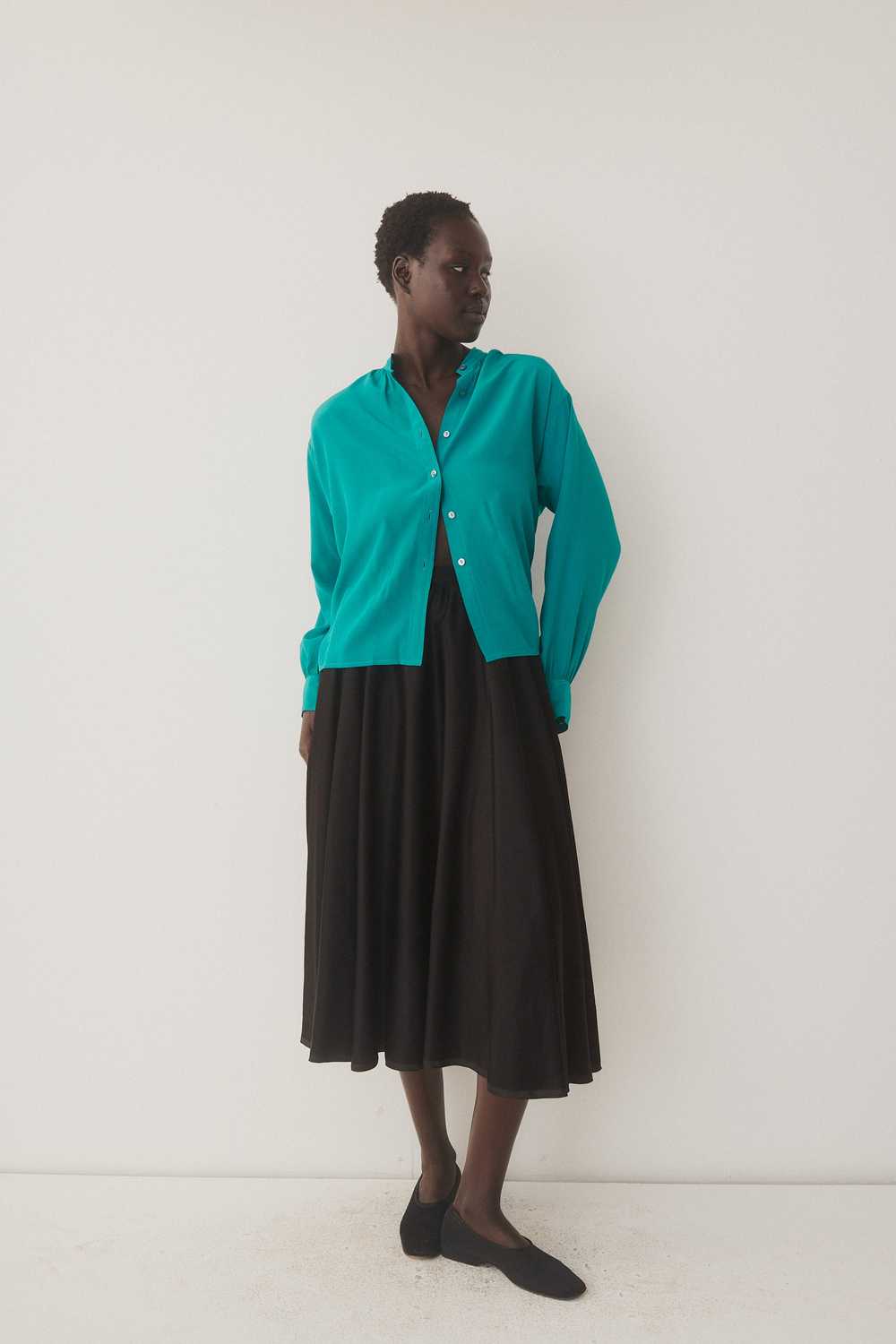 Ysl Black Silk Skirt - image 1