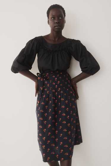 Ysl Cotton Floral Print Skirt