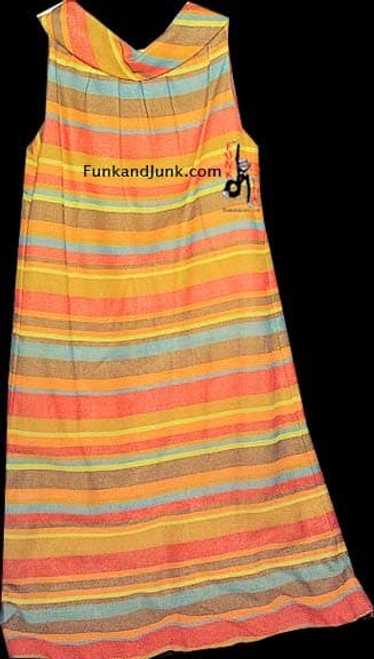 Multicolor Stripped 1960’s Sleeveless rolled neckl
