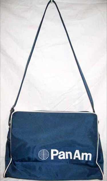 Pan Am Vintage Dark Blue Heavy Vinyl Shoulder Bag