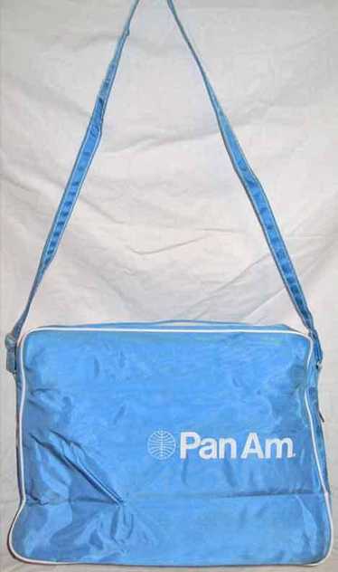 Pan Am Vintage Lighter Blue Canvas Shoulder Bag