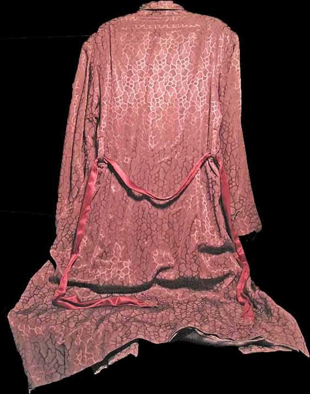 Rabhor Robes 1940’s Silk Acetate Purple with Step… - image 2