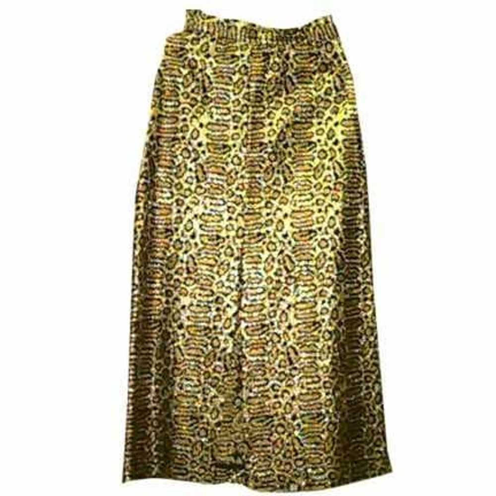 Skirt Alice of California Metallic Leopard Print … - image 2