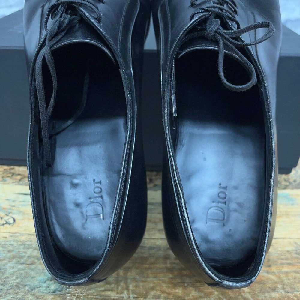 Dior Christian Dior Black Leather Oxford Lace Up … - image 9