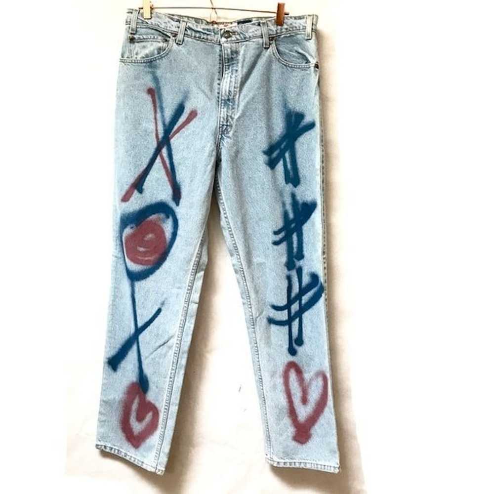 Custom × Levi's Levis 38" x32" Hashtag Jeans Vint… - image 1