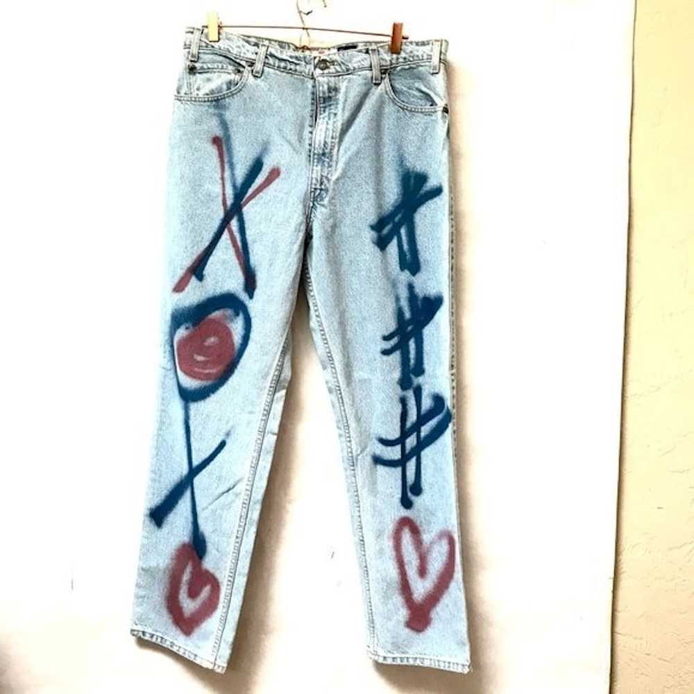 Custom × Levi's Levis 38" x32" Hashtag Jeans Vint… - image 2
