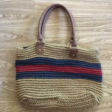 Tommy Hilfiger Tommy Hilfiger Handbag Beige Strip… - image 1