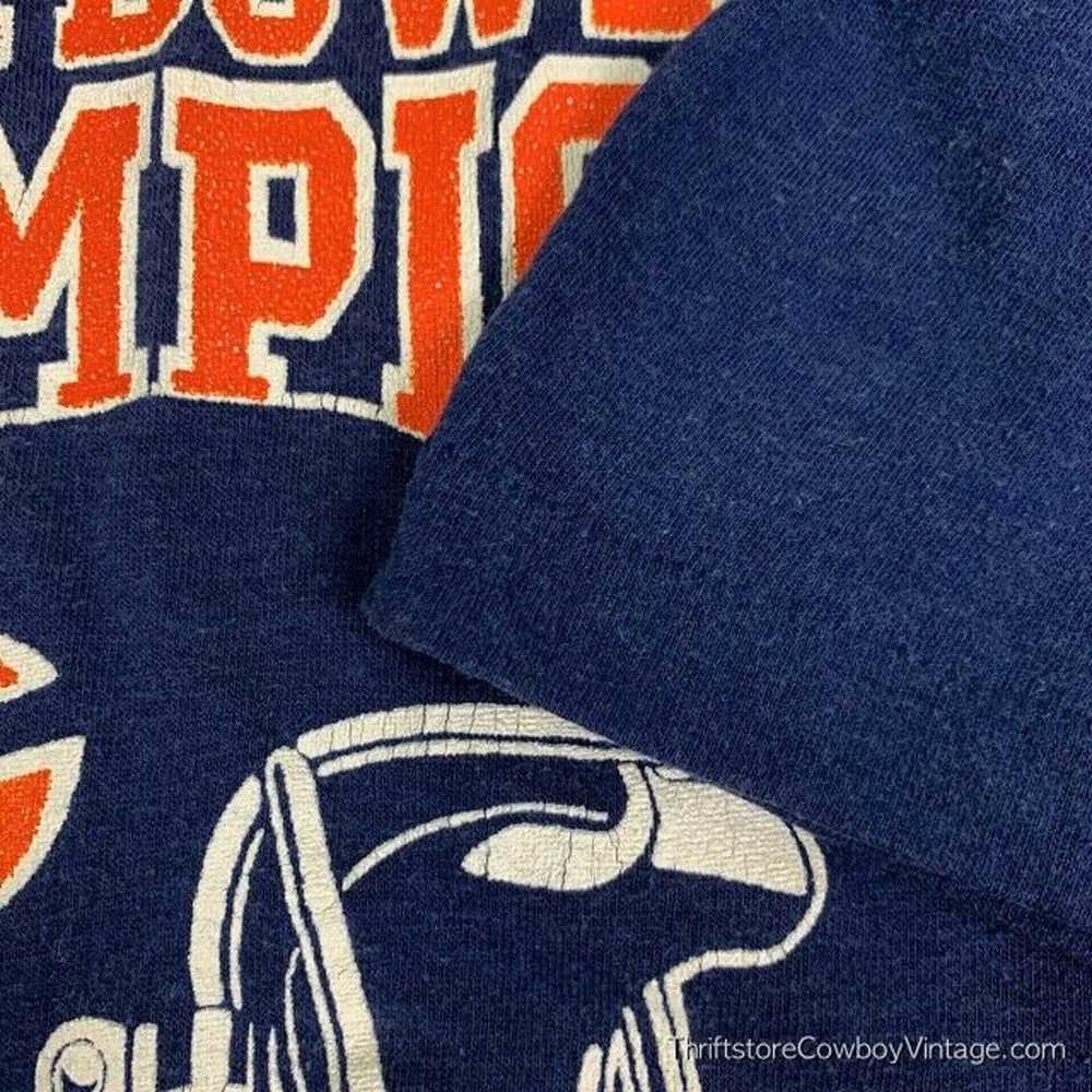 Vintage Chicago Bears Shirt Adult MEDIUM Blue Sup… - image 4
