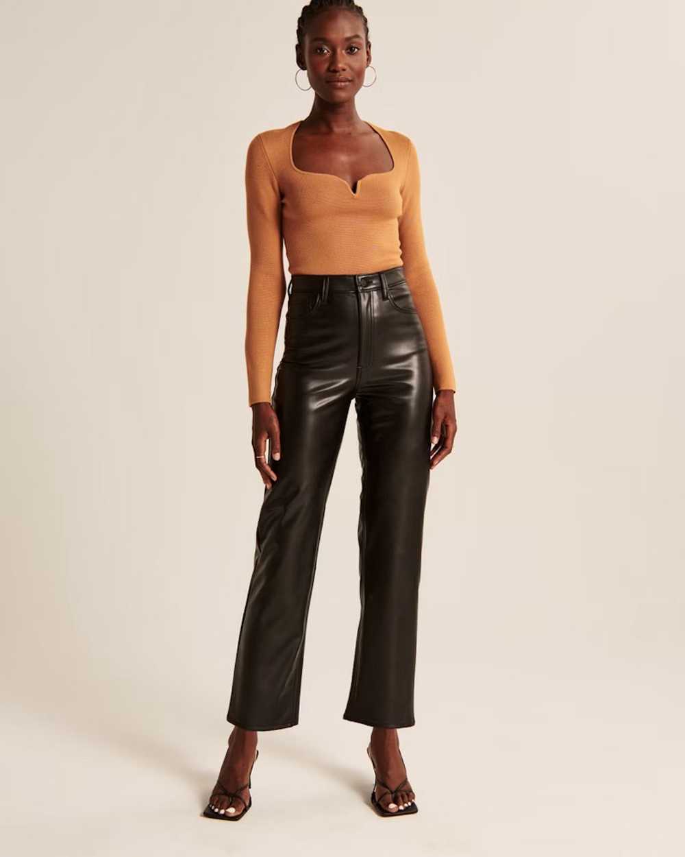 Abercrombie & Fitch Vegan Leather Ankle Straight … - image 1