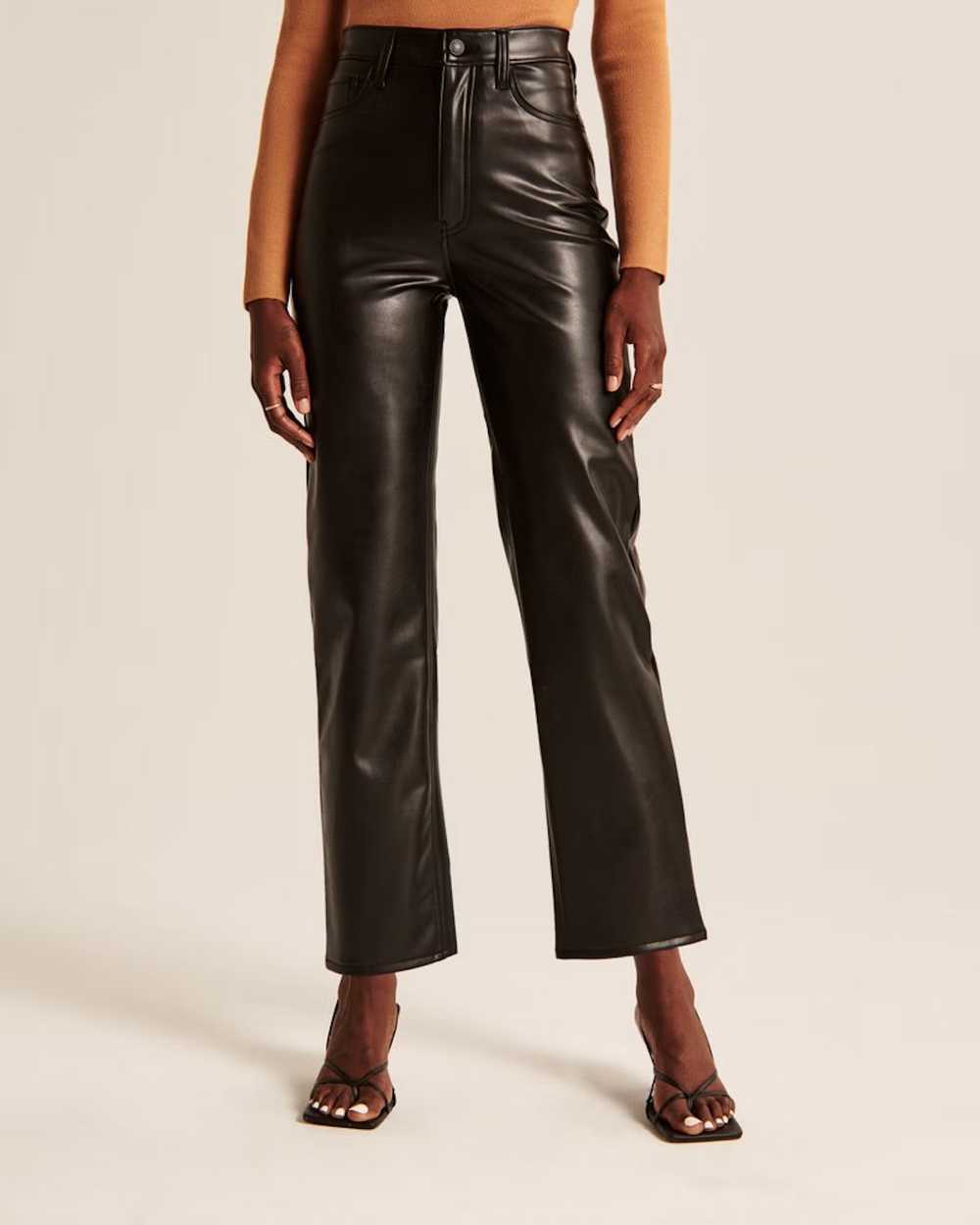 Abercrombie & Fitch Vegan Leather Ankle Straight … - image 2