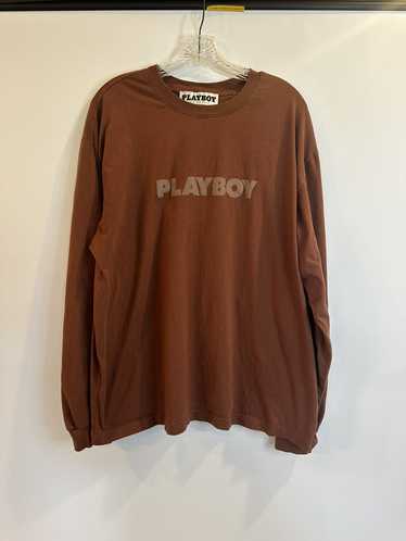 Pacsun Pacsun Playboy Brown Long Sleeve Cotton T-S