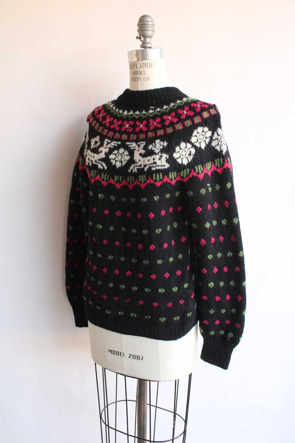 Vintage Vintage 1970s Sweater, Nordic Style Kofle… - image 7