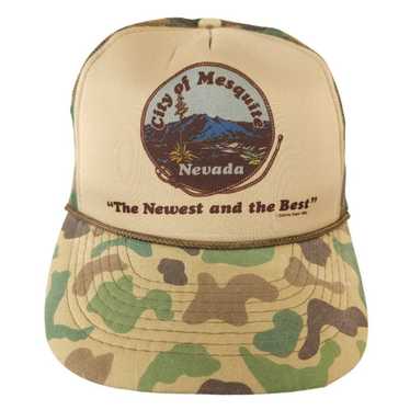 Vintage Mesquite Nevada Camo Trucker Hat Mens One 
