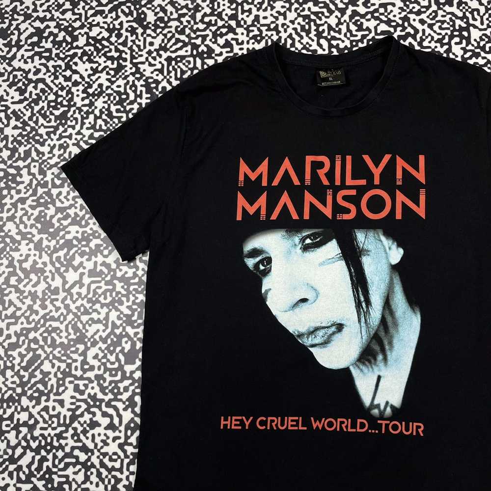 Band Tees × Marilyn Manson × Rock T Shirt Vintage… - image 4