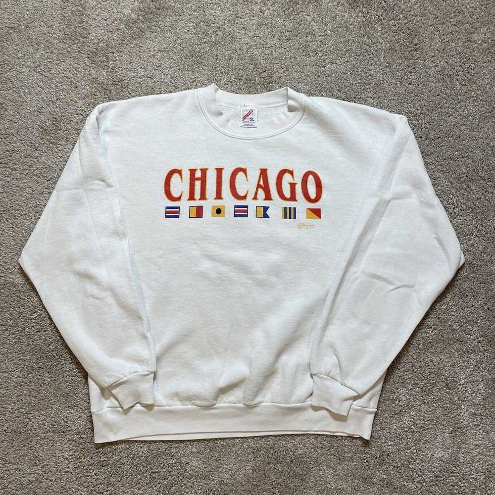 Jerzees VINTAGE 90s Chicago Crewneck Sweatshirt S… - image 1