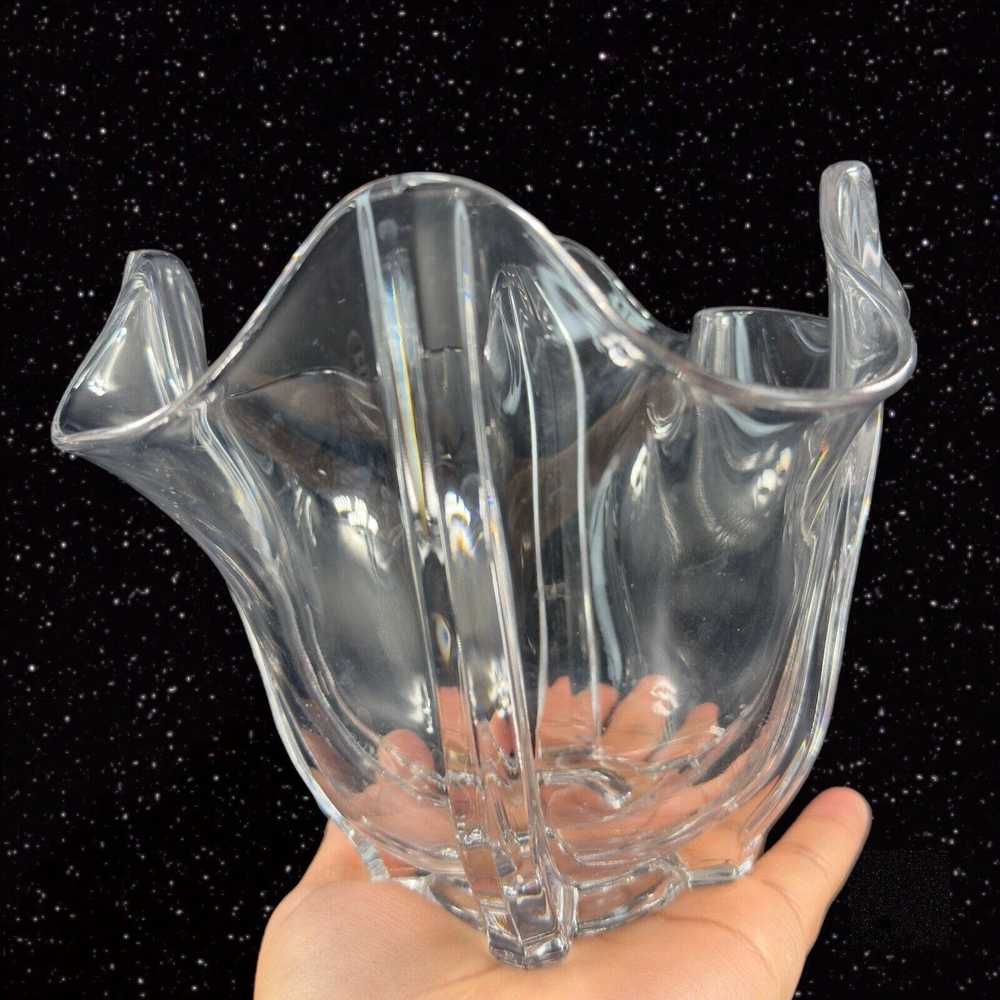 Vintage 1960s Clear Art Glass Large Bowl Dish Cen… - image 7