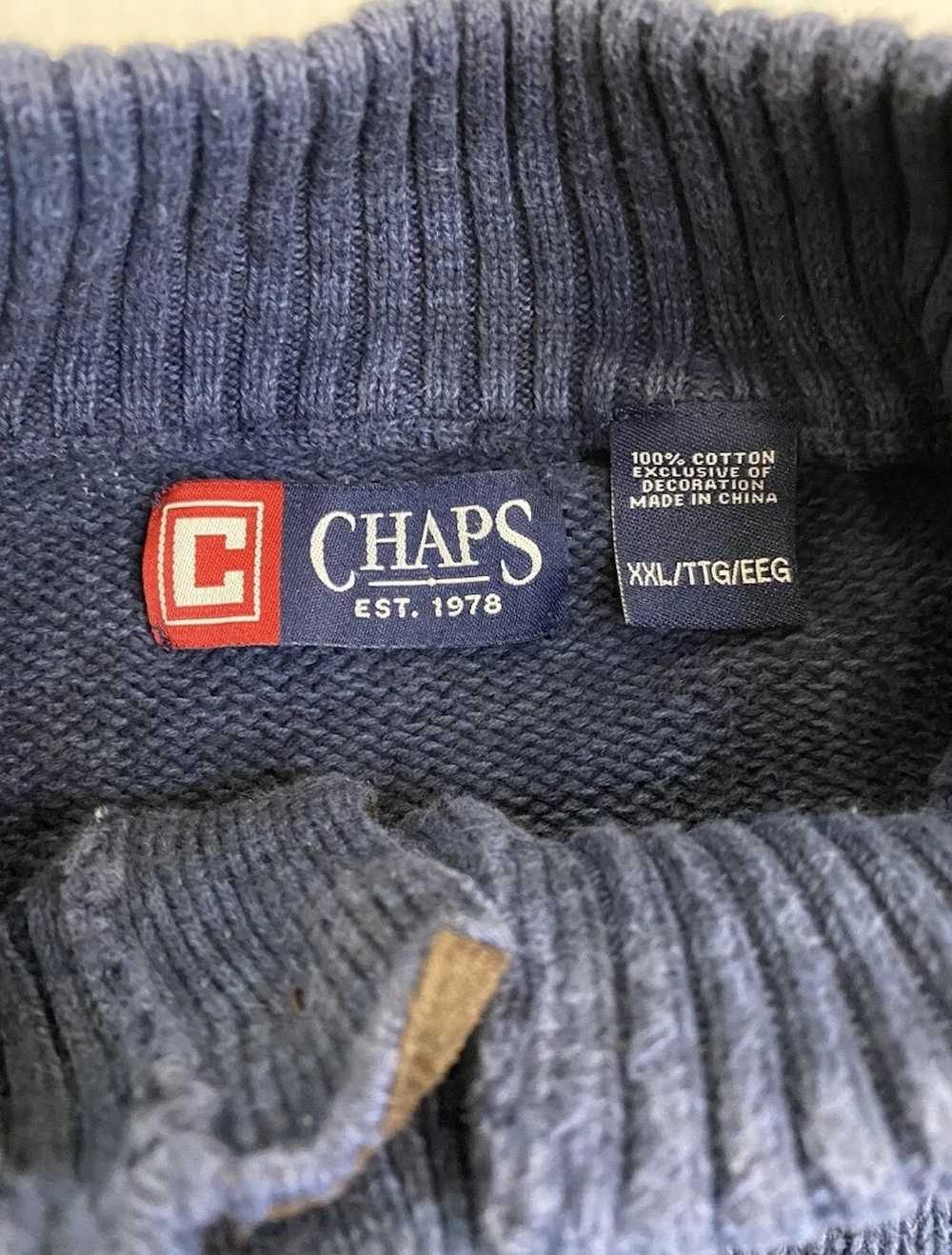 Chaps Chaps Sweater Men XXL Blue Commando 1/4 But… - image 6