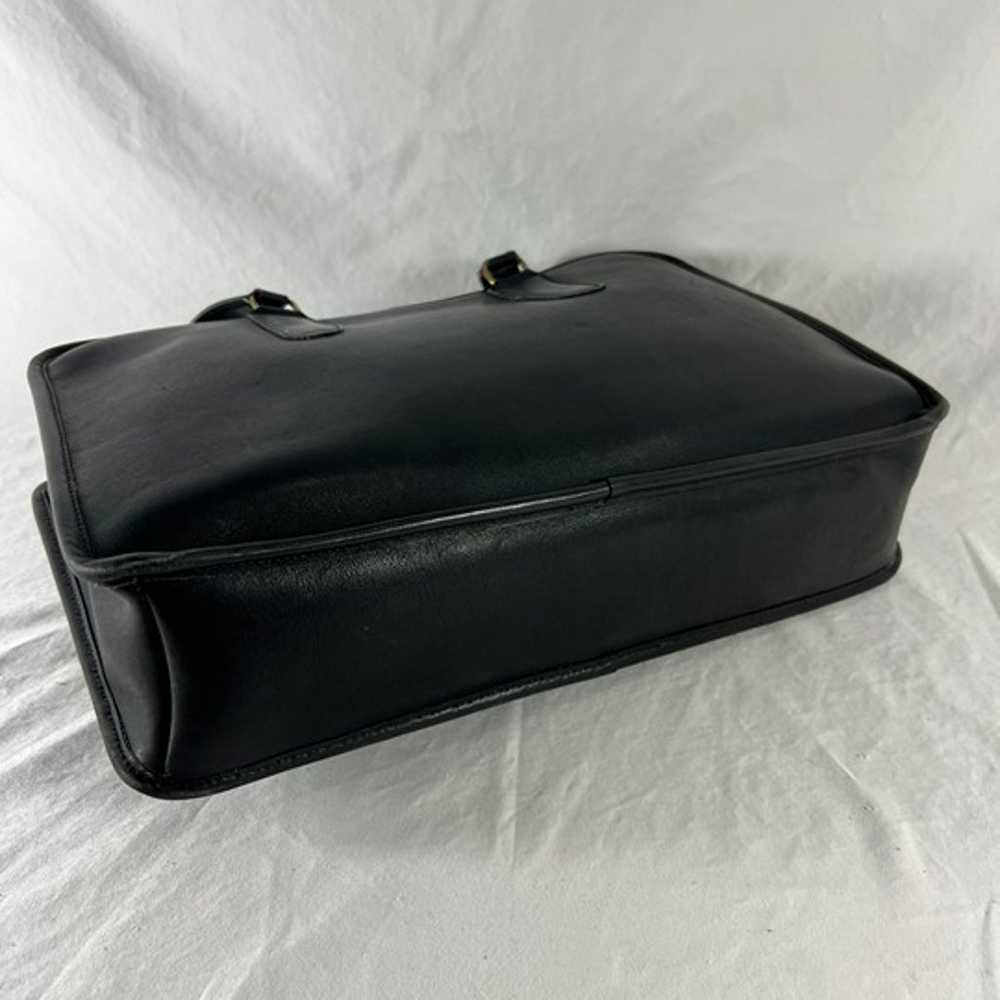 80's COACH Marketing Tote Bag Black Leather Made … - image 4