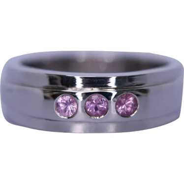Orloff of Denmark, Fancy Pink Sapphire Ring in 92… - image 1