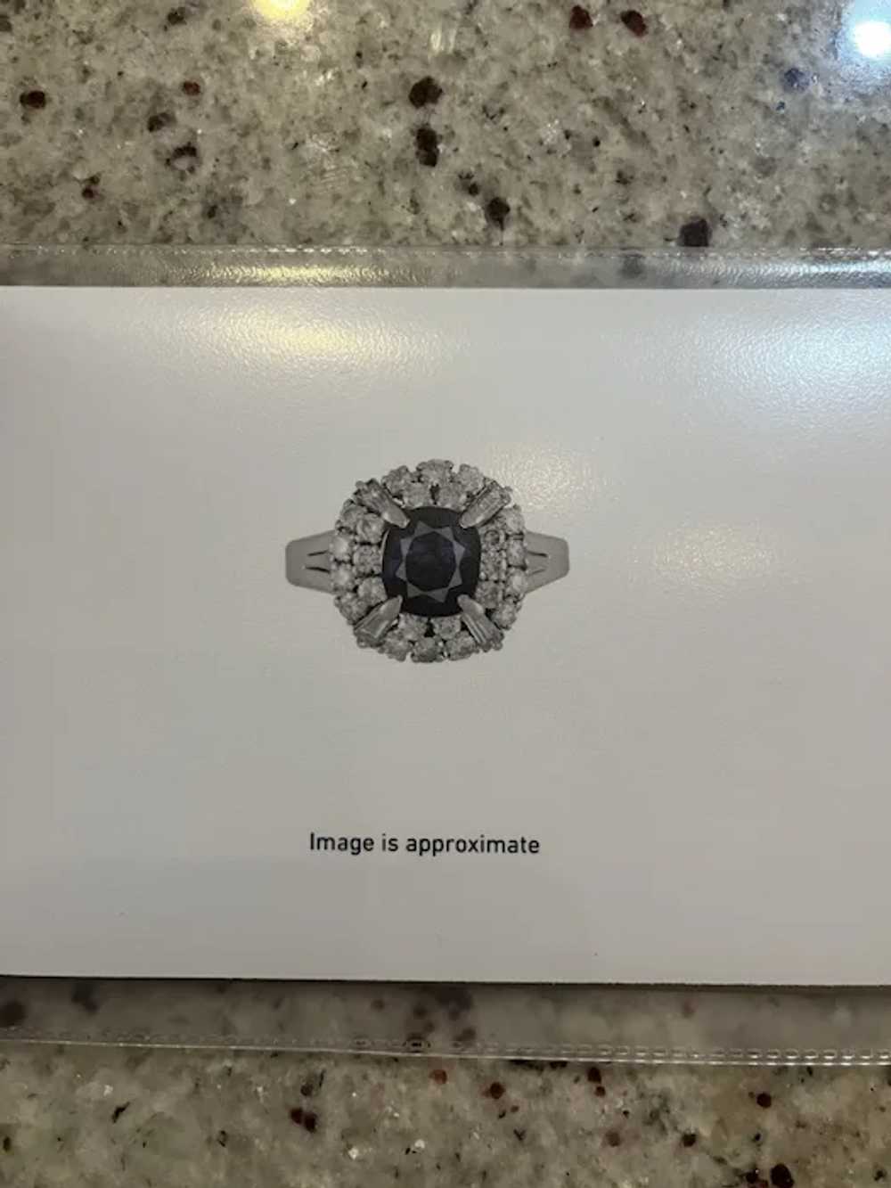 Ethiopian Sapphire and Diamond Ring GIA - image 6