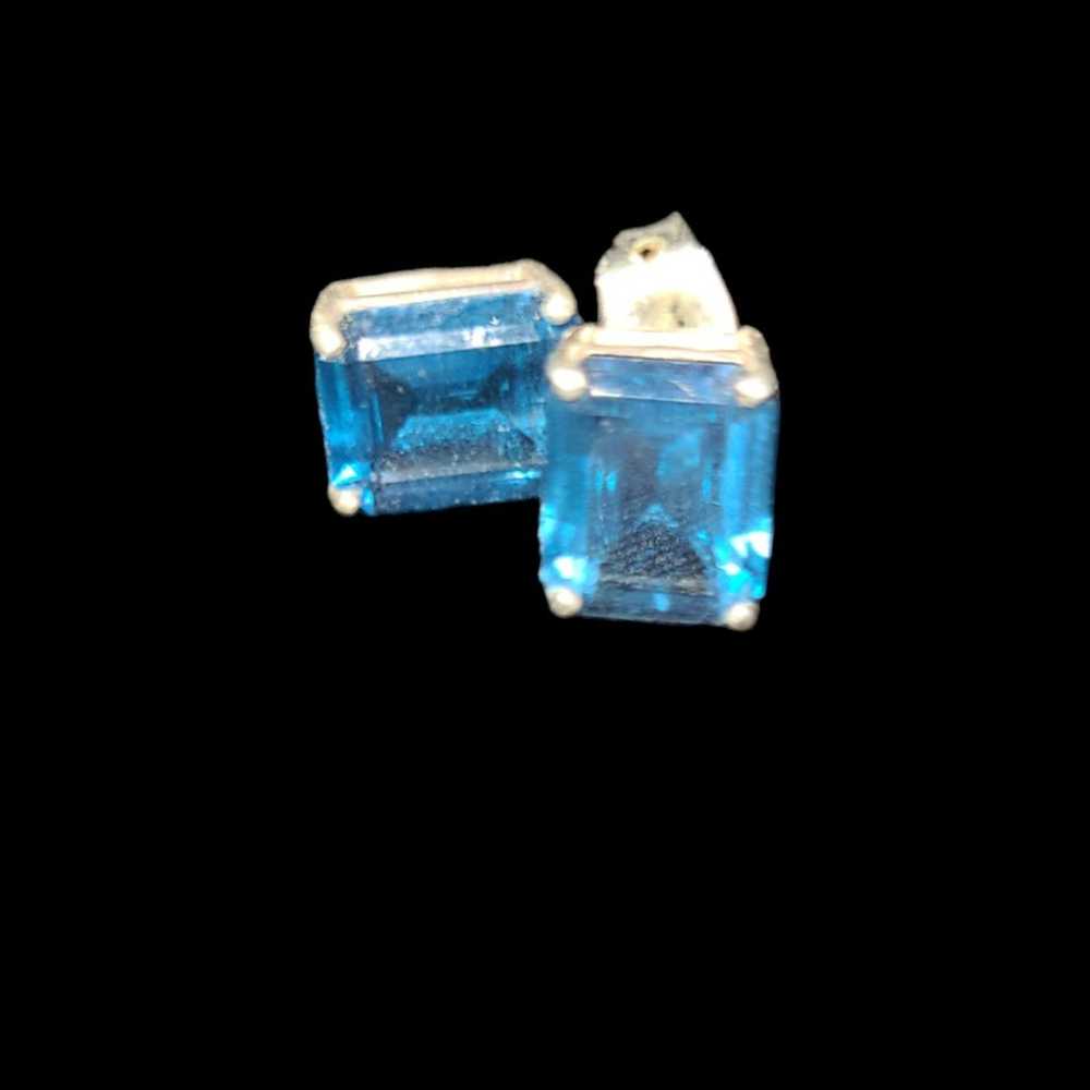 Blue Topaz Stud Earrings - image 3